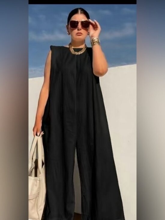 Pants - NWOT Elegant Black Sleeveless Jumpsuit